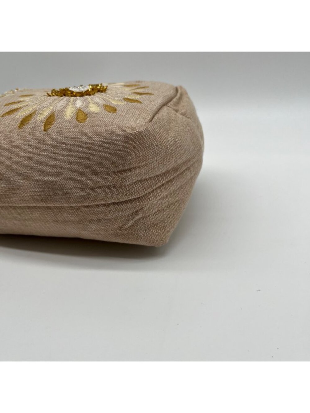 MMS Brands Brown Floral Fabric Pouch - Picture 6 of 10